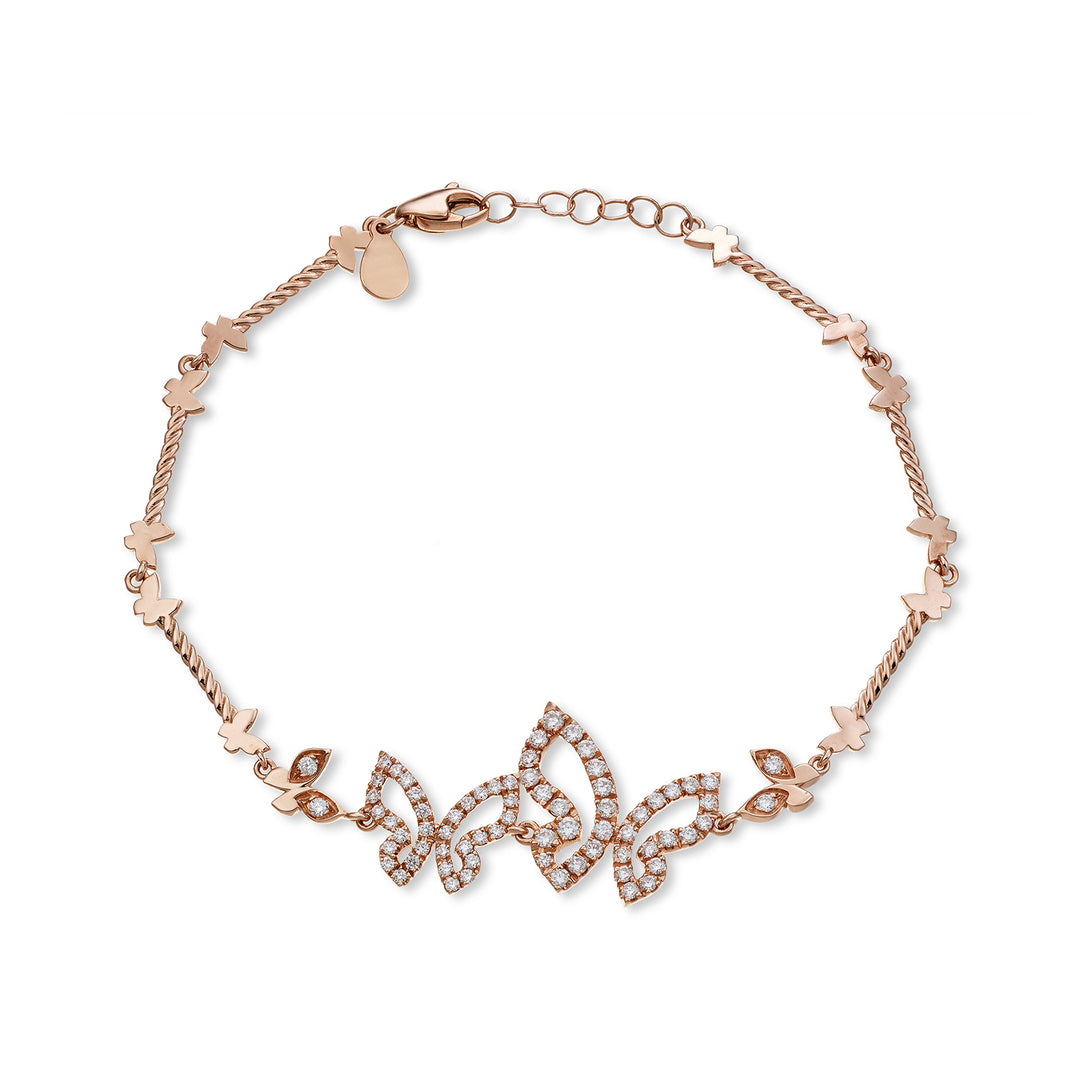 Golay bracciale mariposa con farfalle e diamanti ct.0,70 BFFA001DI-22186110009