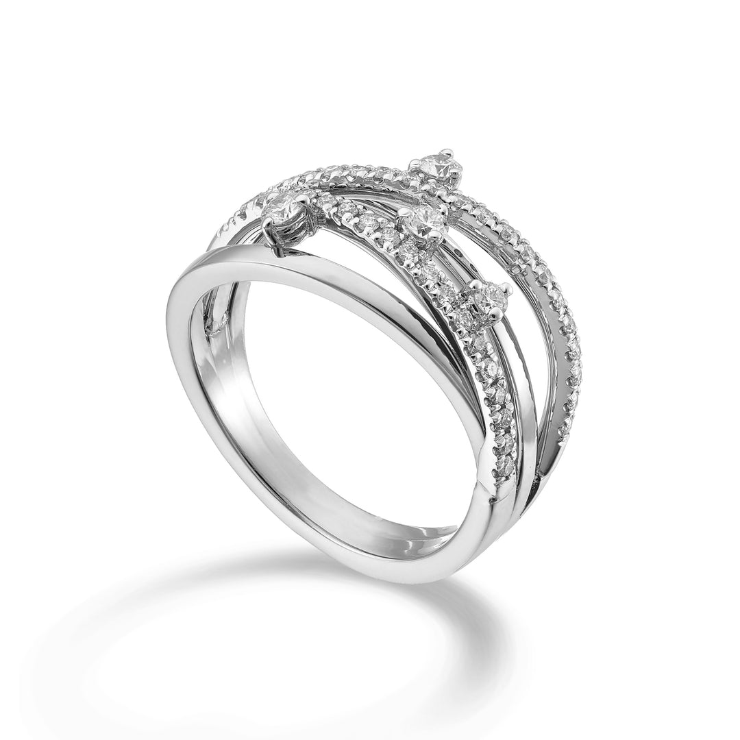 Golay anello diamanti quattro file e quattro pietre tang AMF7772DB-26016110159