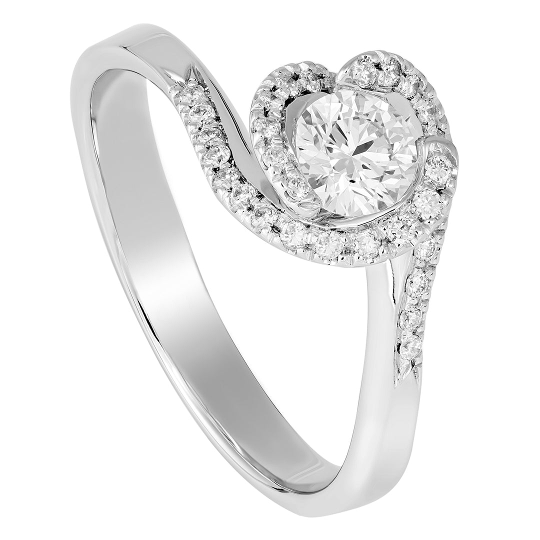 Solitaire violet World Diamond Group avec contour ASLC004WDI-18030110042