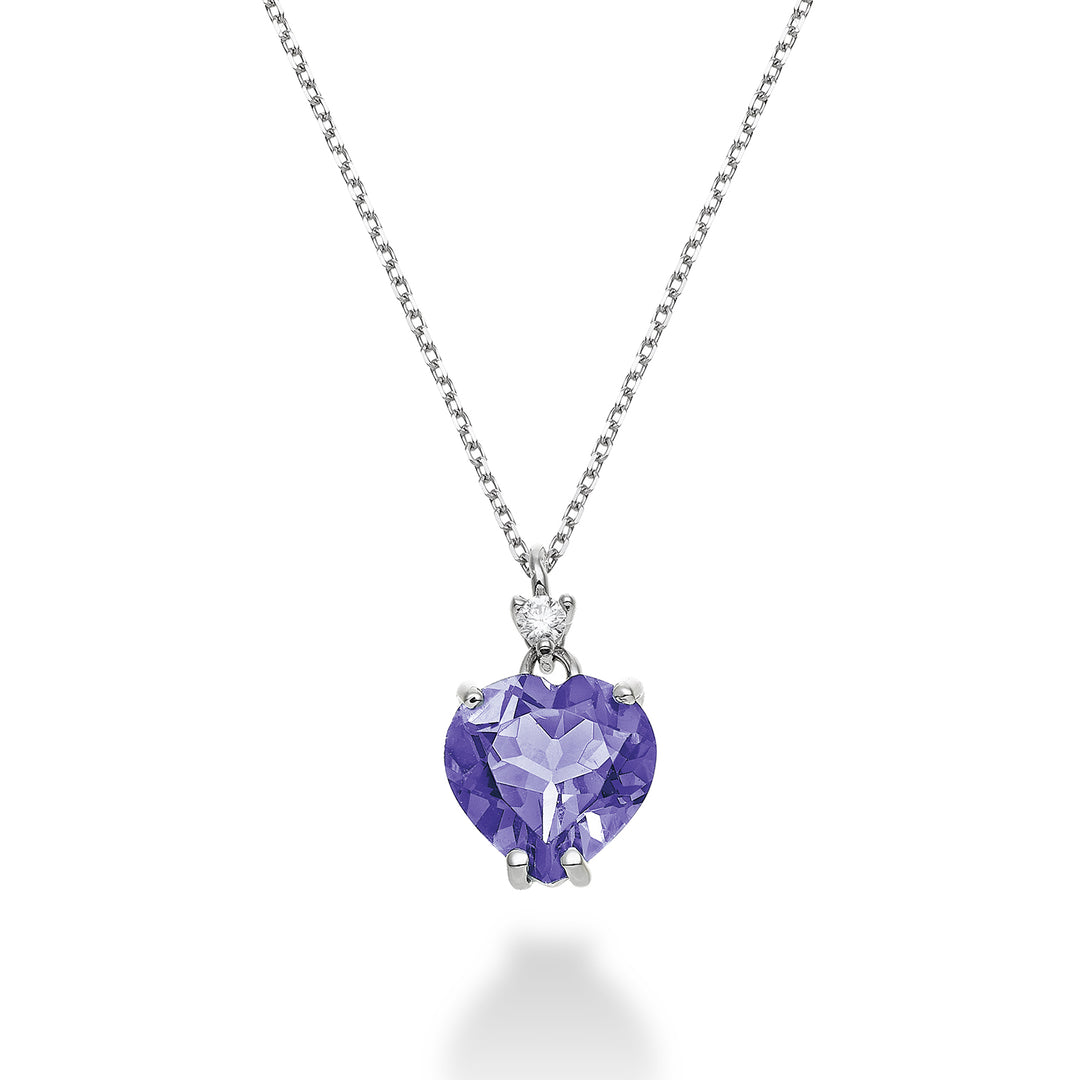 Mikiko cl 18k Amethyst Herz 8x8 ct.1,45 Durchm. ct.0,025 MPCL198DIAMET88O4