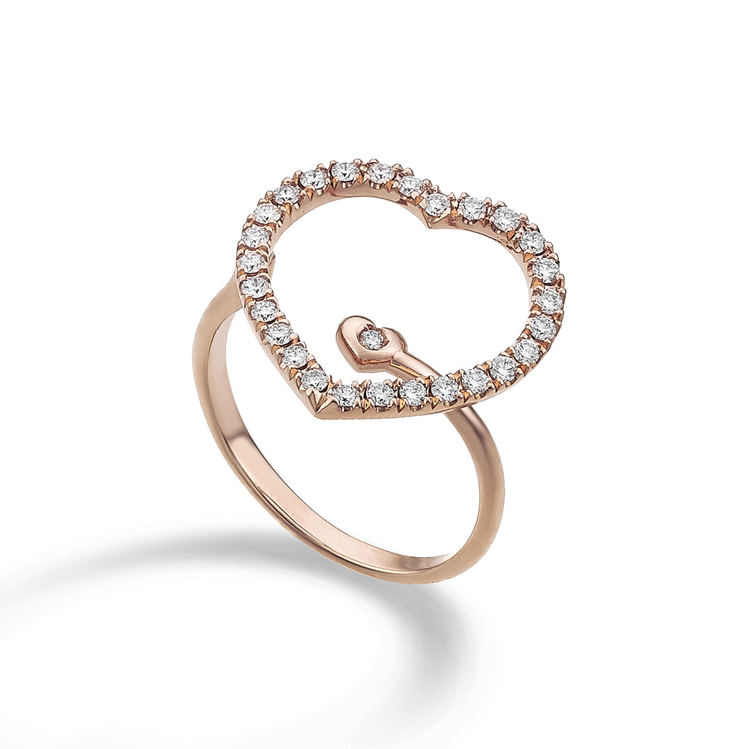 Golay ring love me large heart diamonds and diamond AFCU001DI1-22005110001
