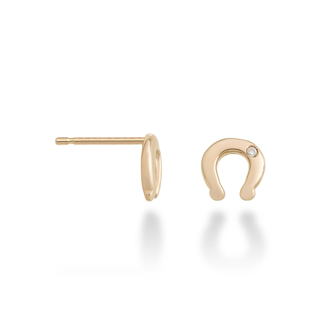 Nihama ou fer à cheval 18 carats 0,02 ct or rose NO5114O3BR002