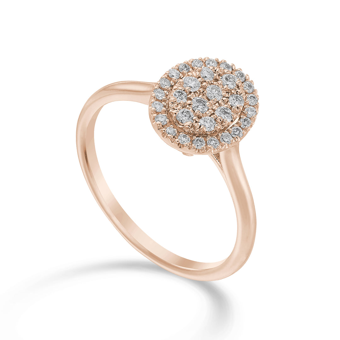 Golay Ring mit mehreren Steinen, ovale Form, Roségold AMP002DIR-23184110040