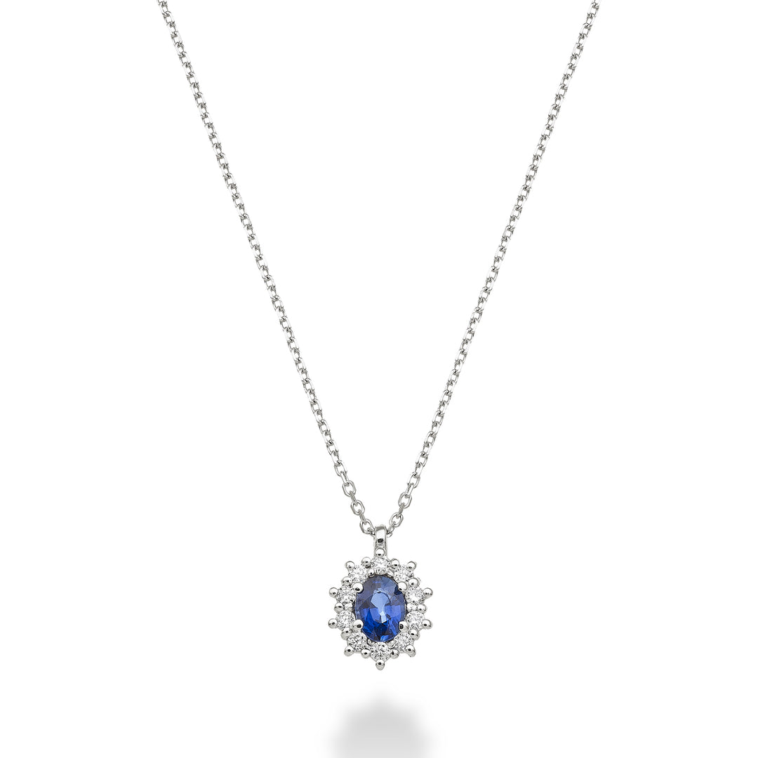 Nihama cl 18k ovaler Saphir 4x3 ct.0,20 Durchm. 0,08 ct ND5125O4ZFD