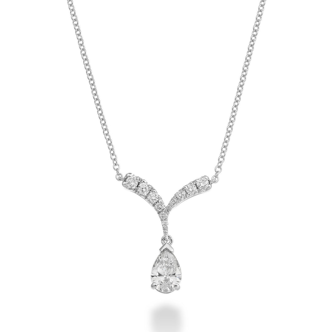Tour de cou Golay avec pendentif en forme de V et goutte pesant 0,30 ct GCPS003DI030-25287110100