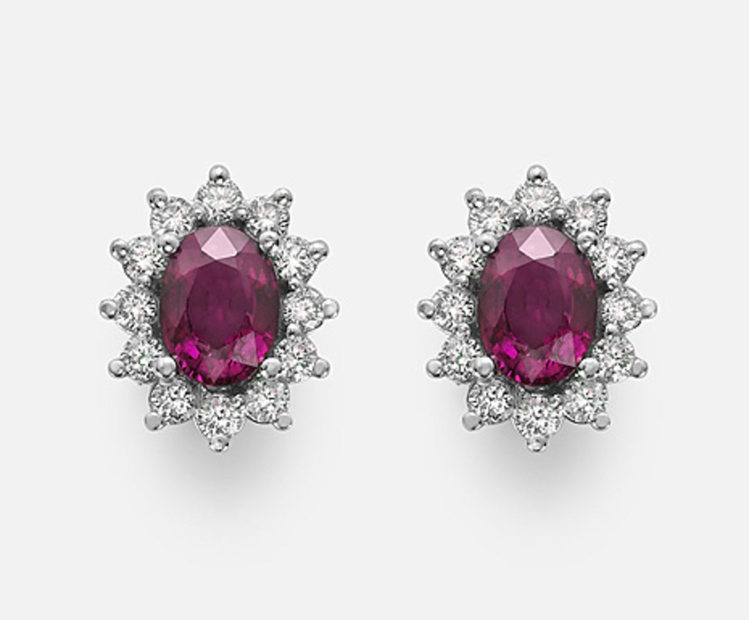 Nihama or 9k rubino ovale 6x4 ct.0,80 diam. ct.0,46 NO5030R4RBC