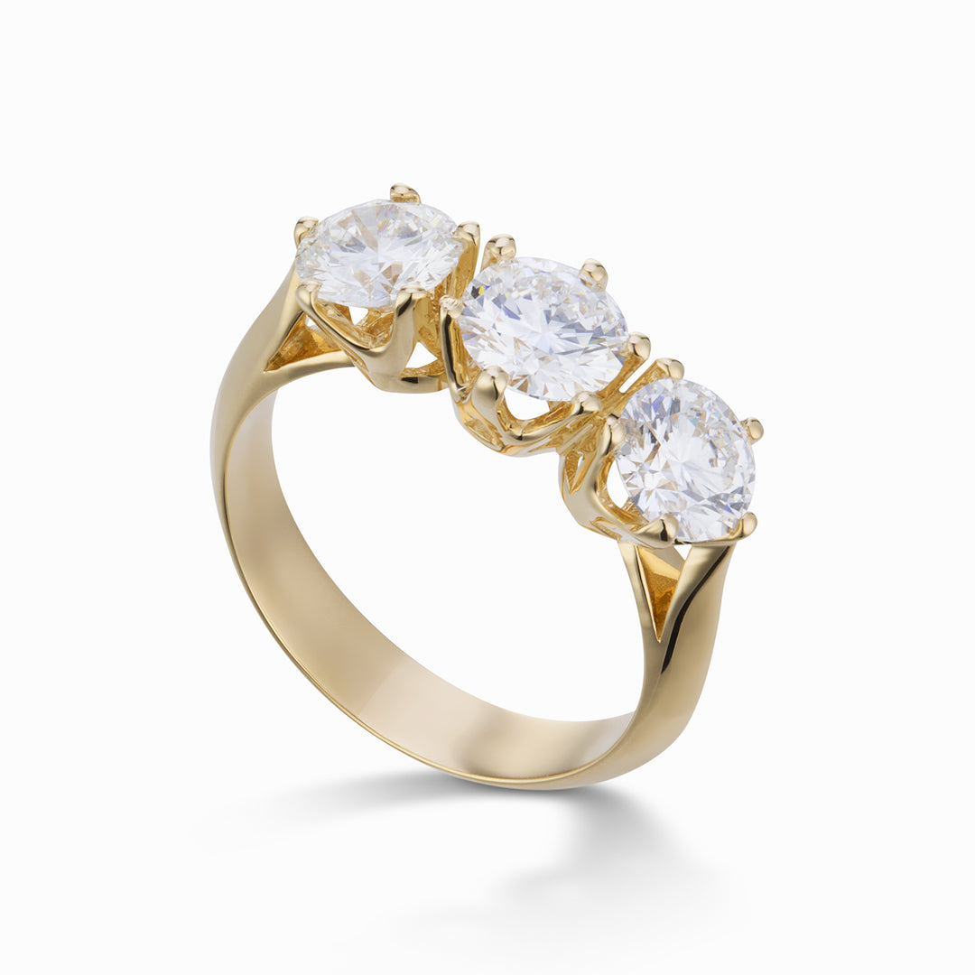 Golay linear trilogy ring ct. 0.80x3 shu. yellow gold XDATR003DI080-23248110010