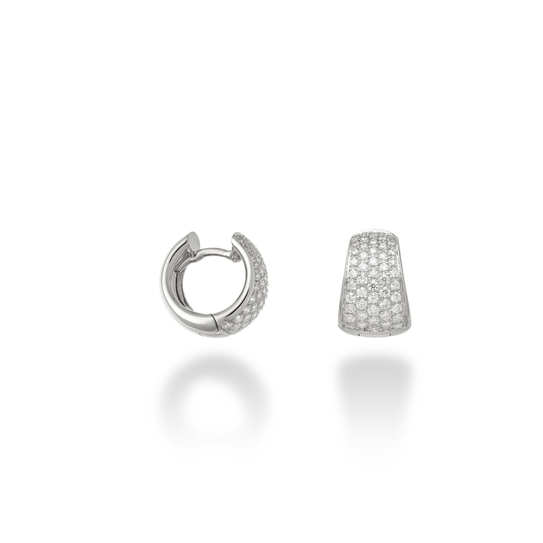 Golay oval pave earrings in white gold ONE03B-25142110158