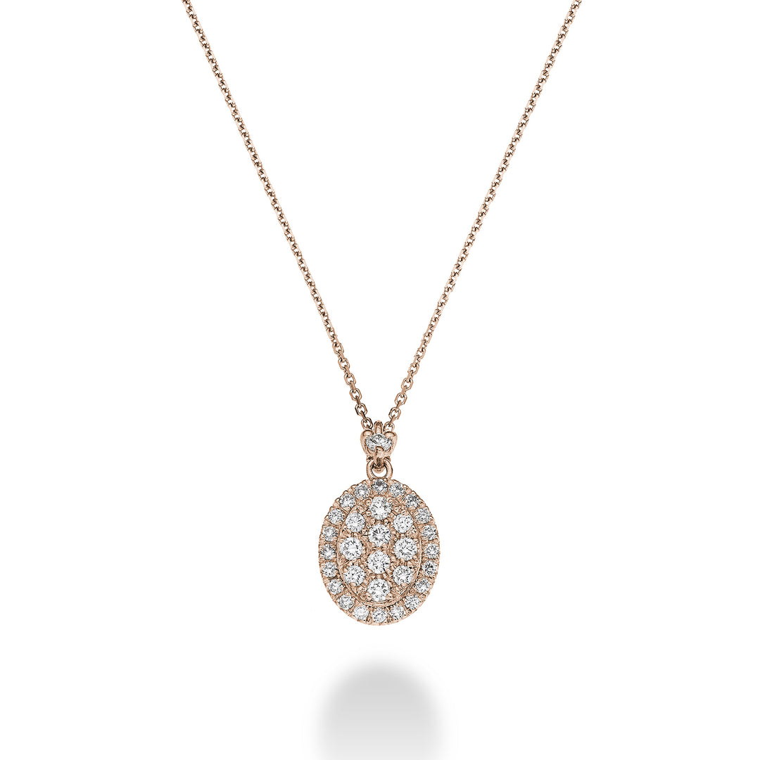 Golay girocollo multipietra forma ovale oro rosa GMPC002DIR-23053110055
