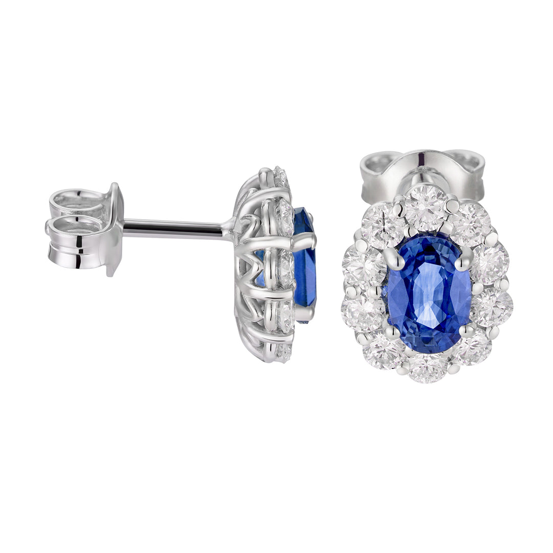 Golay orecchini zaffiro ovale 6x5 e diamanti OCL043DIZB-26111110338