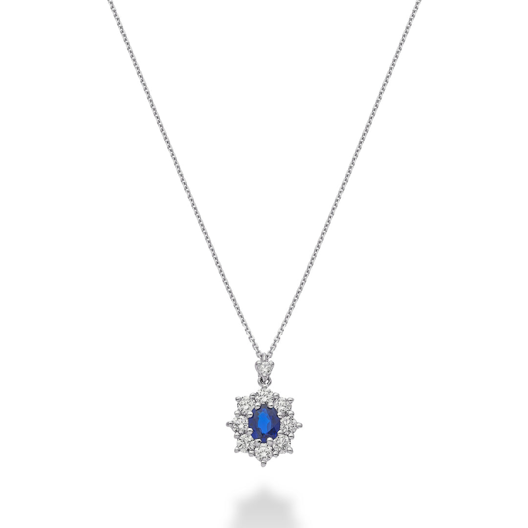 Golay oval sapphire pendant necklace 5x4 and contour 8 by GCLC461DZB54-25302110258