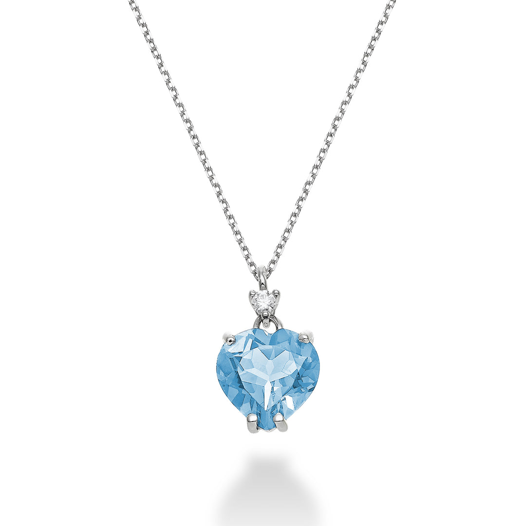 Mikiko cl 18k Blautopas Herz 8x8 ct.2,30 Durchm. ct.0,025 MPCL198DITPAZ88O4