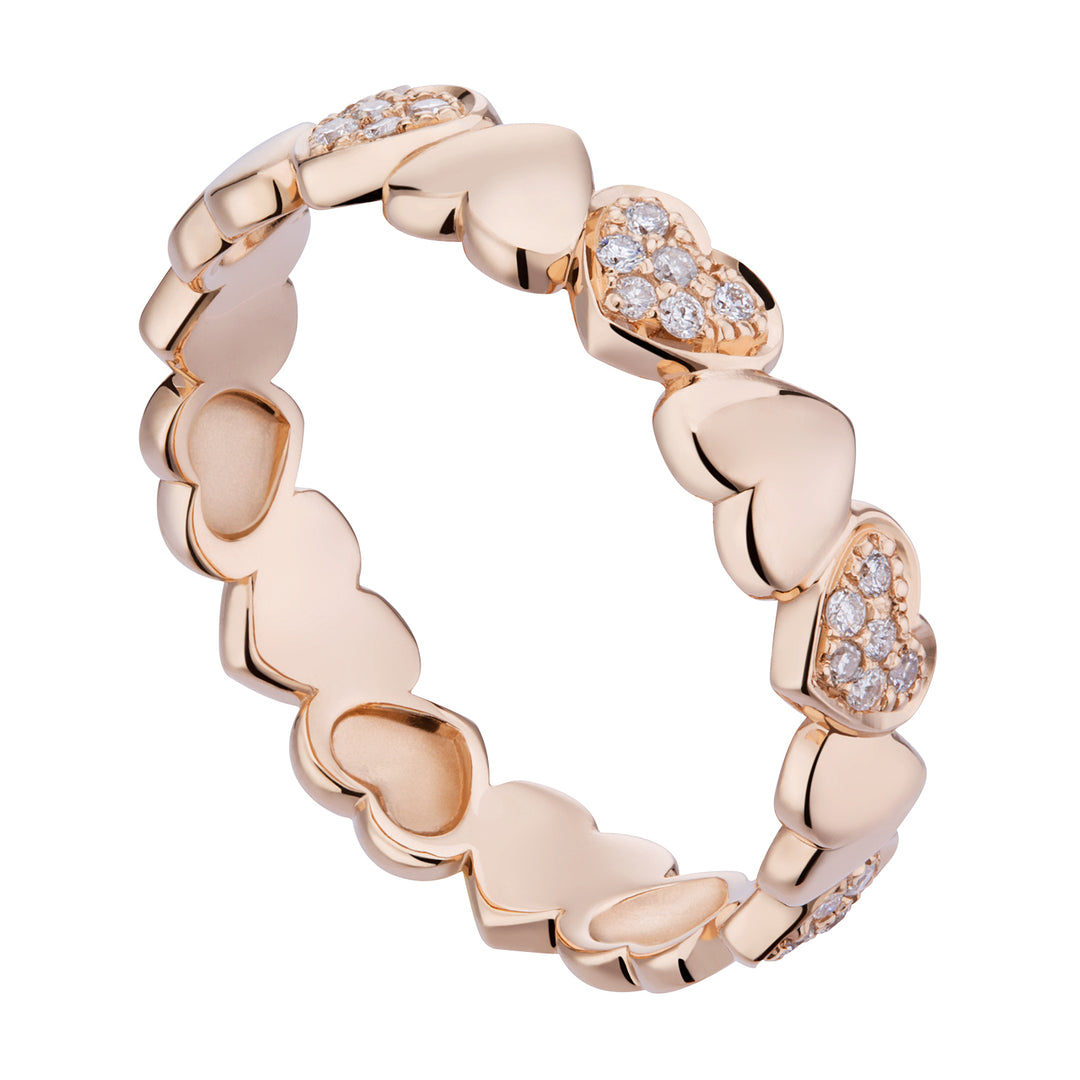 Golay gyro-finger ring with hearts with alternating diamonds AET032DI2-19025110160