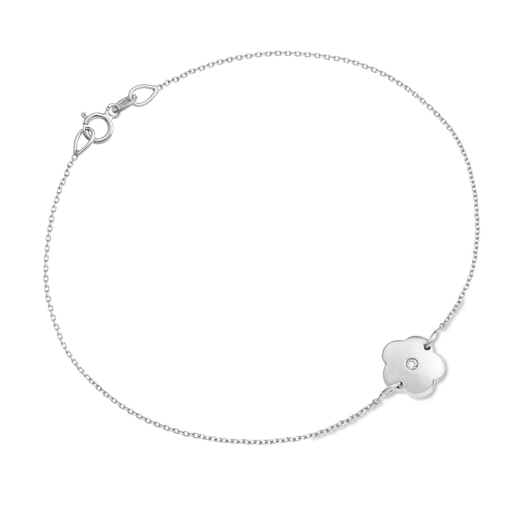 Nihama br fleur 18 carats 0,01 ct or blanc NB5041O4BR001