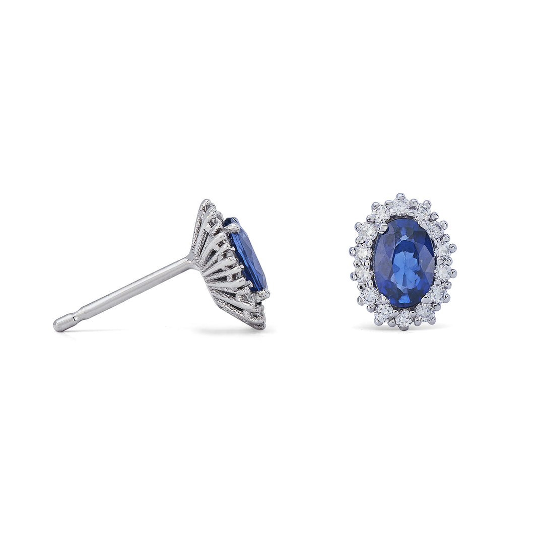 Mikiko oder 9k ovaler Saphir 6x4 ct.0,80 Durchm. 0,26 ct MO5068R4ZFD