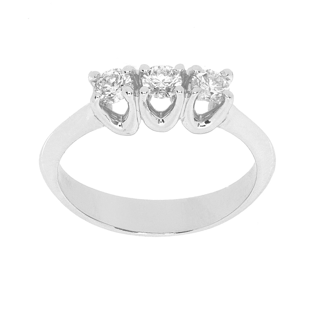 Linearer Trilogie-Ring der World Diamond Group 0,90 ct ANE3003-90-16190110058