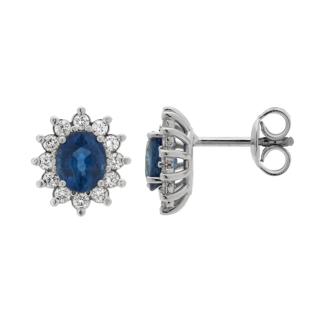 Golay orecchini zaffiro blu ovale 7x5 e diamanti OCL018WDIZB-23321110165