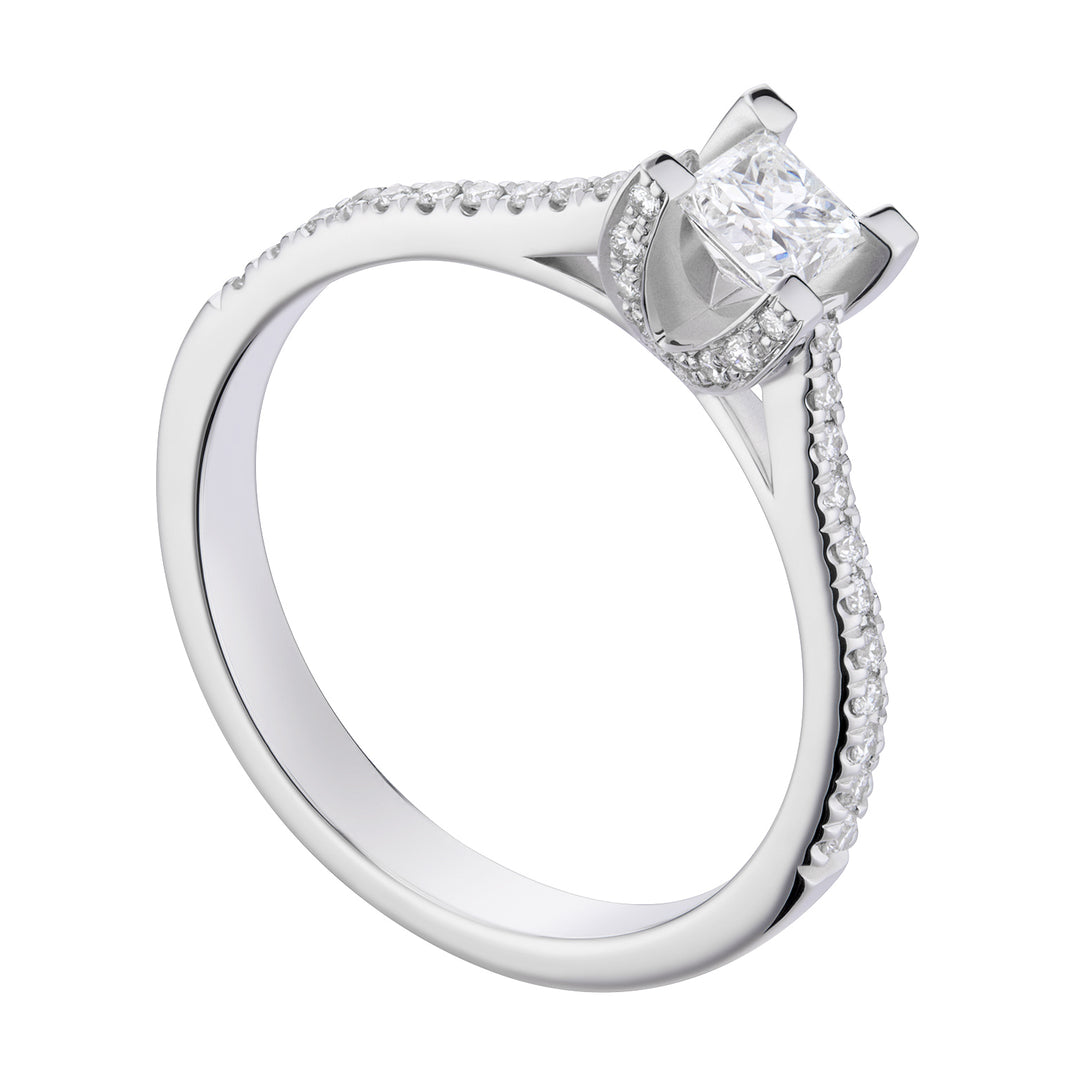 World Diamond Group solitario fm taglio princess castone incassato e d ASLFMP002DI-18263110076