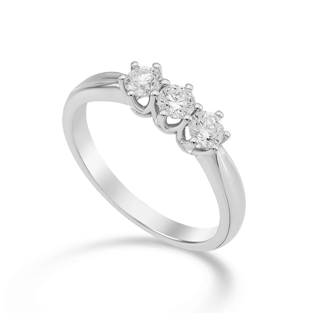 Golay linear trilogy ring with 6 prongs total ct. 0.75 ATRL046DI075-23009110078