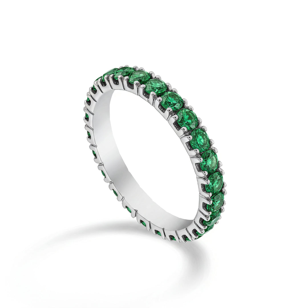 Golay-Girodito-Ring mit Smaragden in Weißgold, Größe 14 AETL022SM075B-14