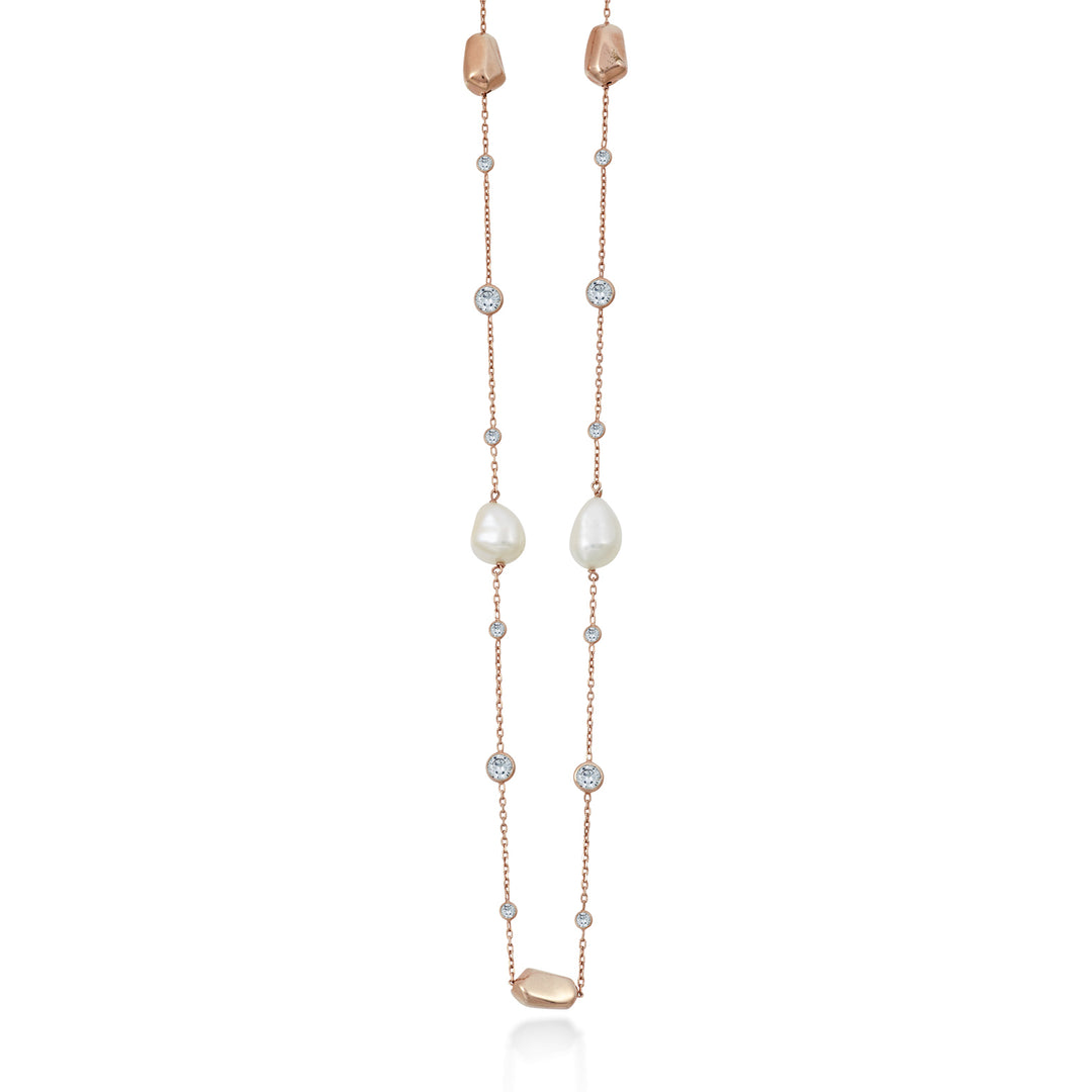 Nihama cl ag925 fw bar 9/10 gem swarovski cm.90 ND7592A3FDBI910