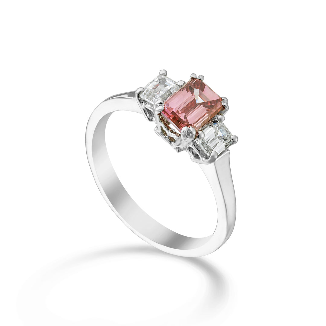 X-Diamond anello trilogy con centro lgd rosa e diam. lgd XDACL094DP750-21235110006