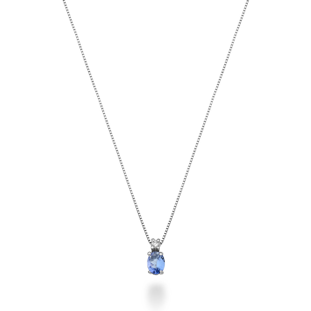 Nihama cl 9k tanzanite n. ovale 5x4 ct.0,30 diam. ct.0,01 ND5181R4TZN
