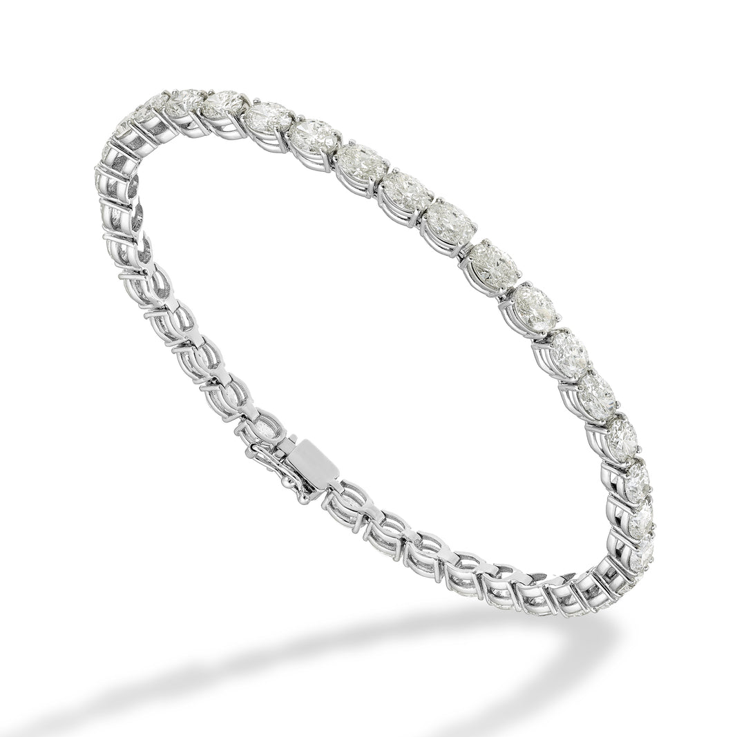Tennisarmband der World Diamond Group mit ovalen Diamanten BPU009DI-22217110002