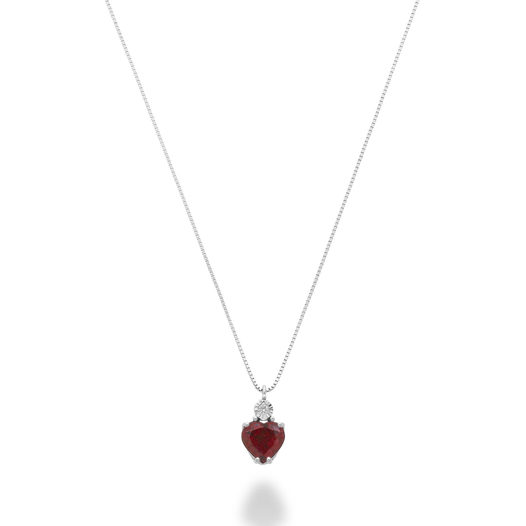 Nihama cl 9k coeur rubis 5x5 avec diamant ND5195R4RBR