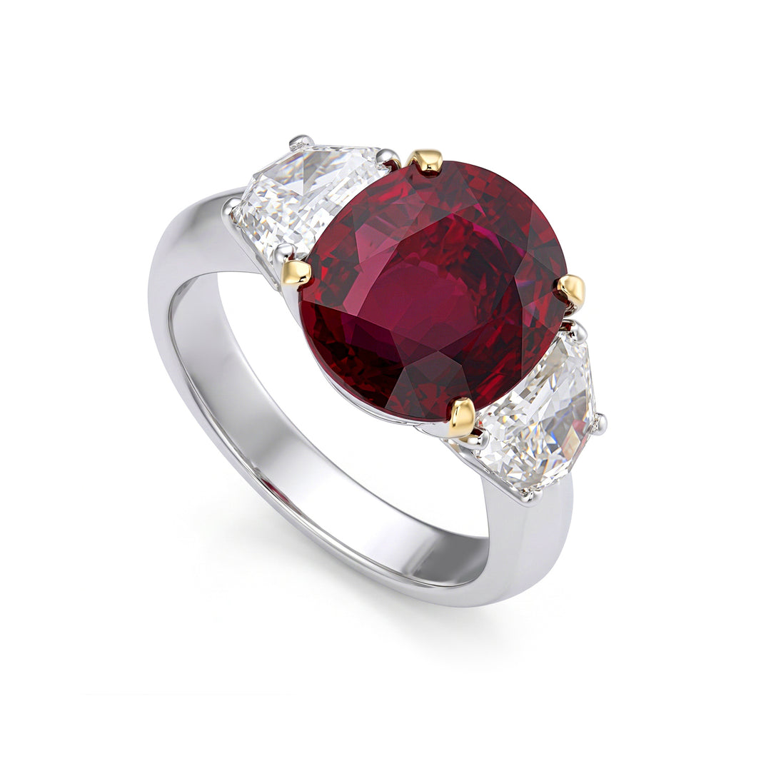 Bague World Diamond Group avec rubis de 6,04 ct et diamants APU284DIRU-26085110155