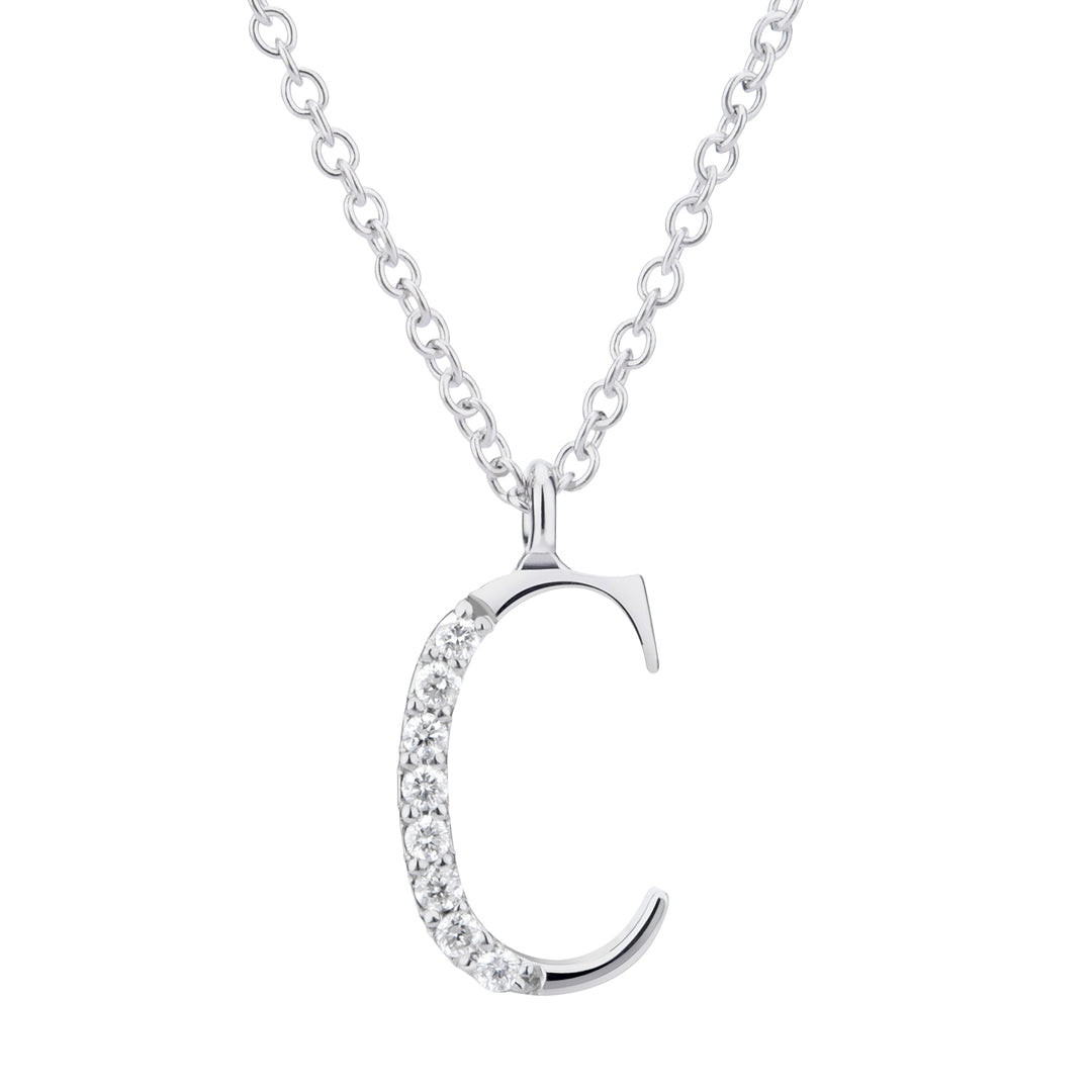 Golay cl 18k letter c big diam. 0.04 ct GDGFCO4 white gold