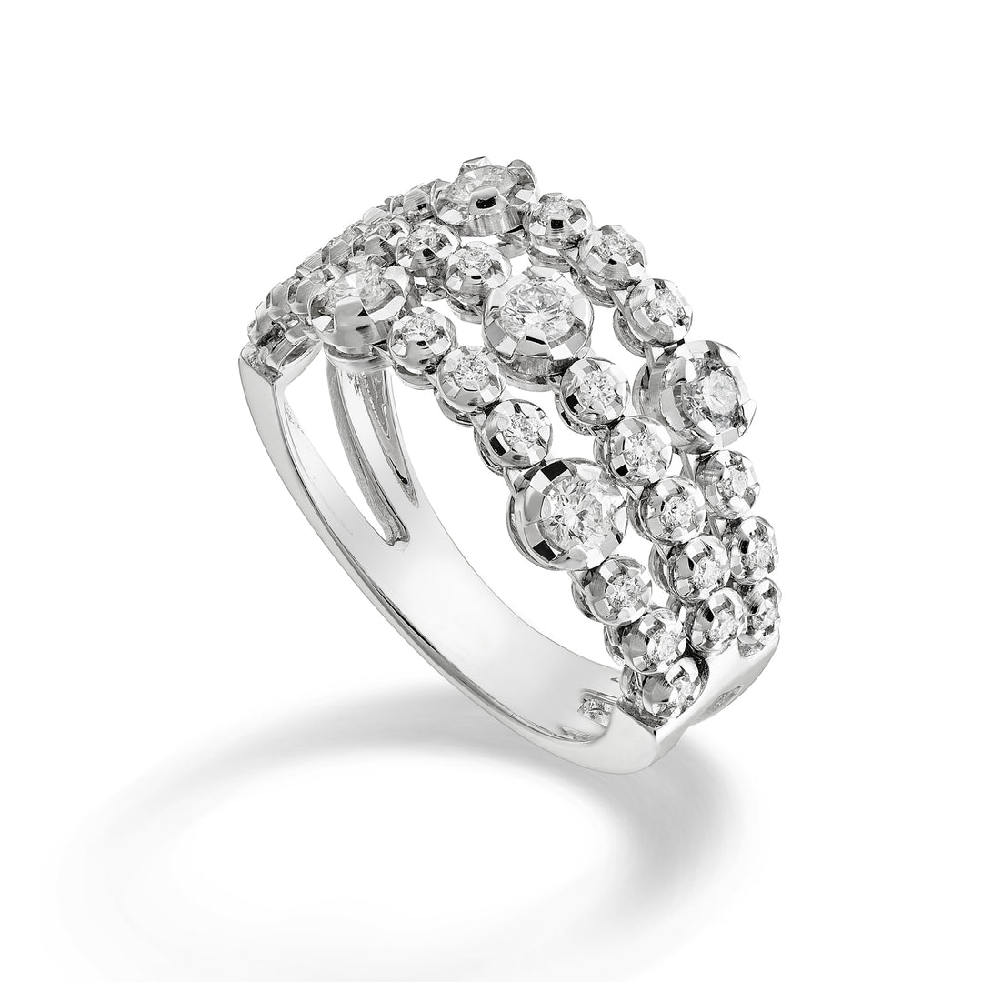 Bague Golay 3 rangs avec 5 spots AMPF003DI05-25302110175