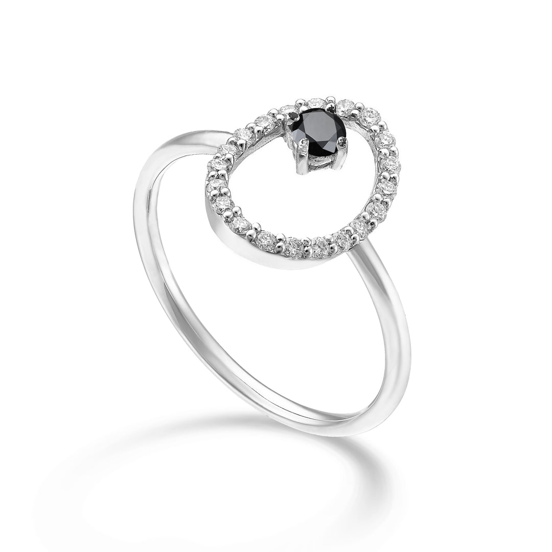 World Diamond Group, ein 18-karätiger „ovaler“ schwarzer Diamant mit einem Durchmesser von 0,10 ct. ct.0,15 GA5183O4BK025