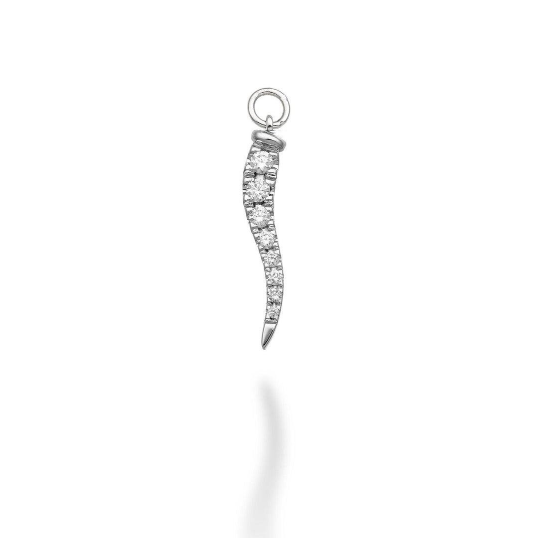 Breloque croissant World Diamond Group 18 carats ct.0,12 g vs or blanc GCH220DIO4