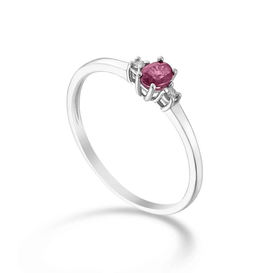 Mikiko ein 9k Rubin n. oval 4x3 ct.0,20 Durchm. 0,02 ct MA5190R4RBN