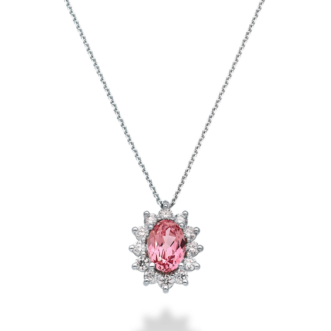 Mikiko cl 18k saphir rose ovale 7x5 ct.0,80 diam. 0,30 ct MD5048O4ZFRP