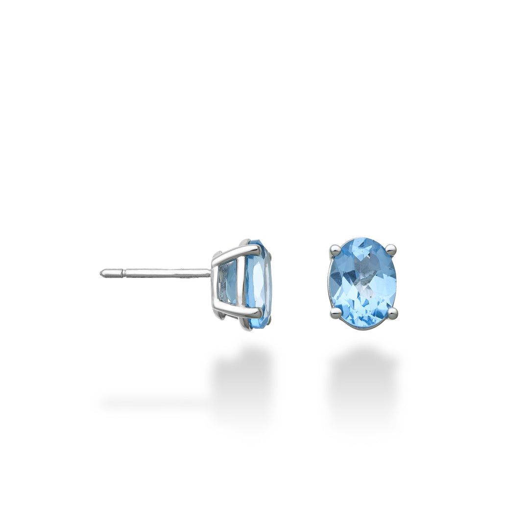 Nihama or 18k topazio azzurro ovale 8x6 ct.3,00 NO5122O4TPAZ