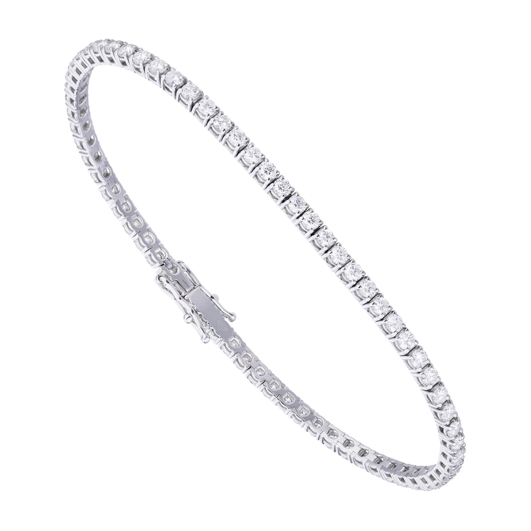 Bracelet tennis à lunette métallique World Diamond Group ct. 2.45 BTF001DI4-21195110048