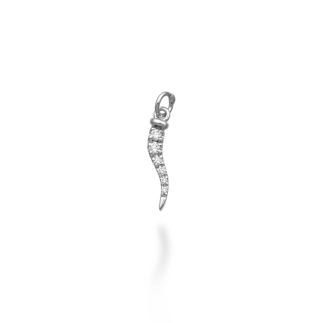 World Diamond Group small croissant pendant 18k ct.0.06 g vs white gold GPEN219DIO4
