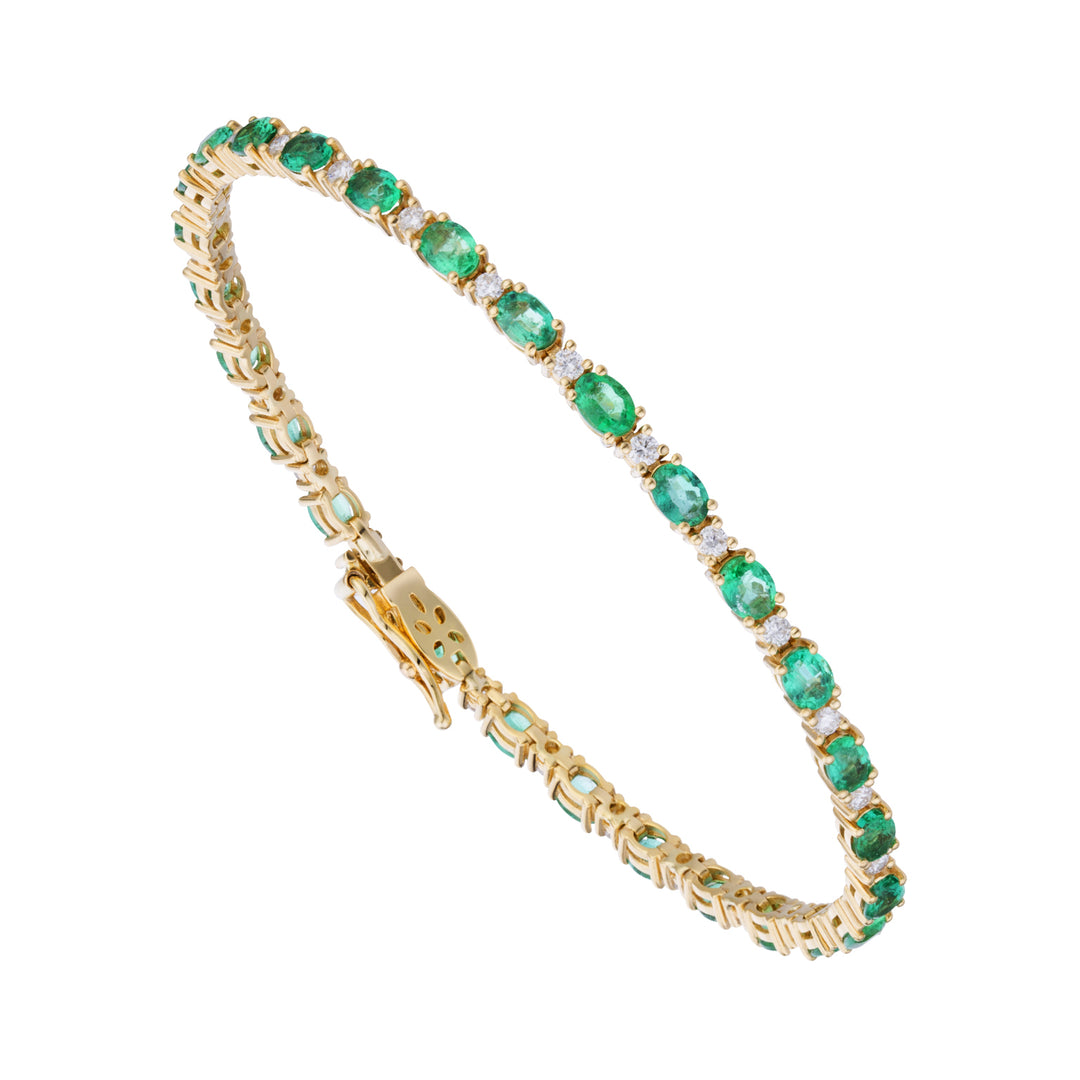 Golay bracciale tennis con smeraldi ovali e diamanti BCT027SMDI1-23272110019