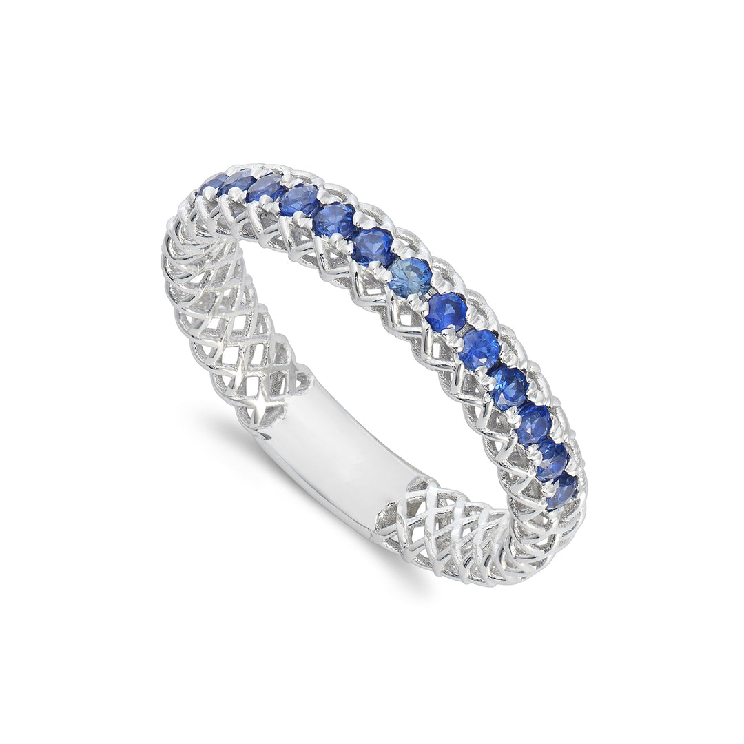 Golay ring 1/2 turn blue sapphire mesh 1.80mm bar ARMG001ZB65-23018110091