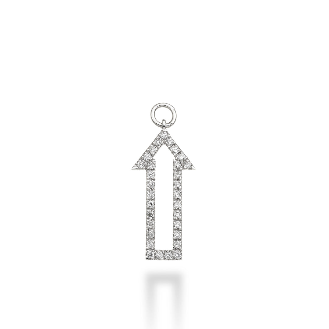 World Diamond Group charm freccia 18k ct.0,22 g vs oro bianco GCH417DIO4