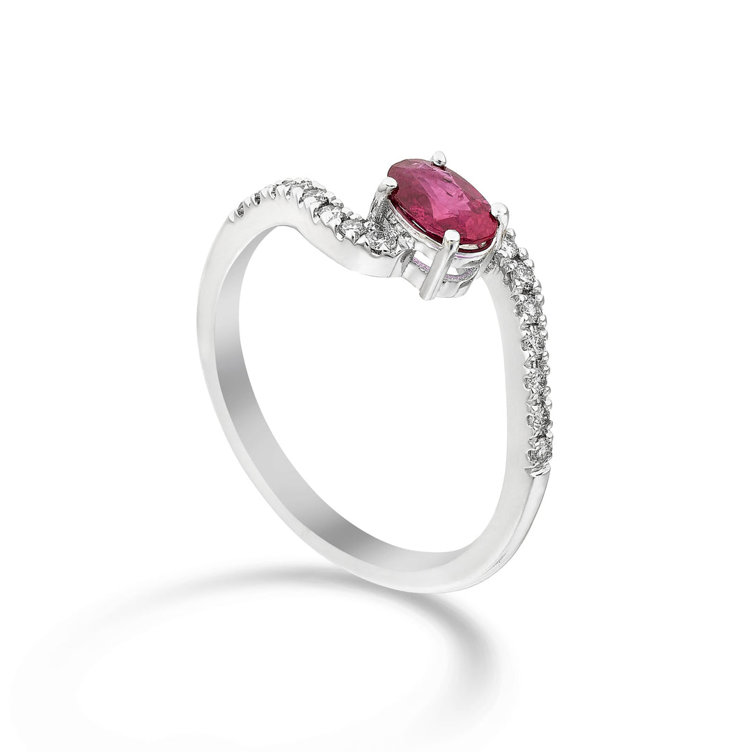 Golay 6x4 oval ruby ring with recessed "s" shank ACLG434DIRU64-24085110045