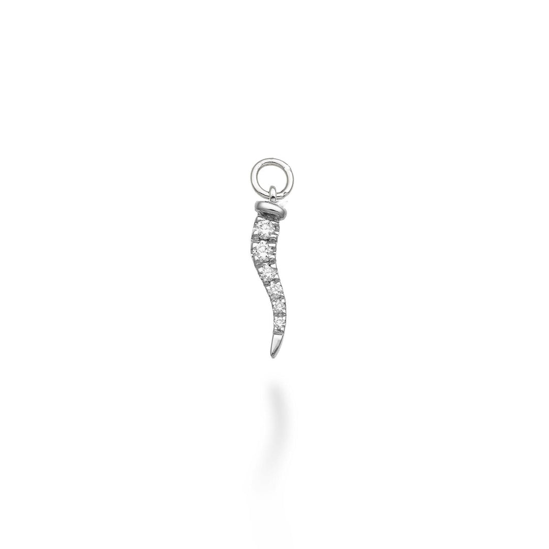 World Diamond Group charm cornetto piccolo 18k ct.0,06 g vs oro bianco GCH219DIO4