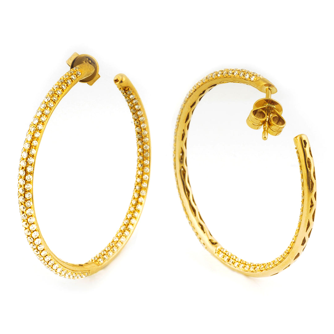 Golay orecchini cerchio pave&