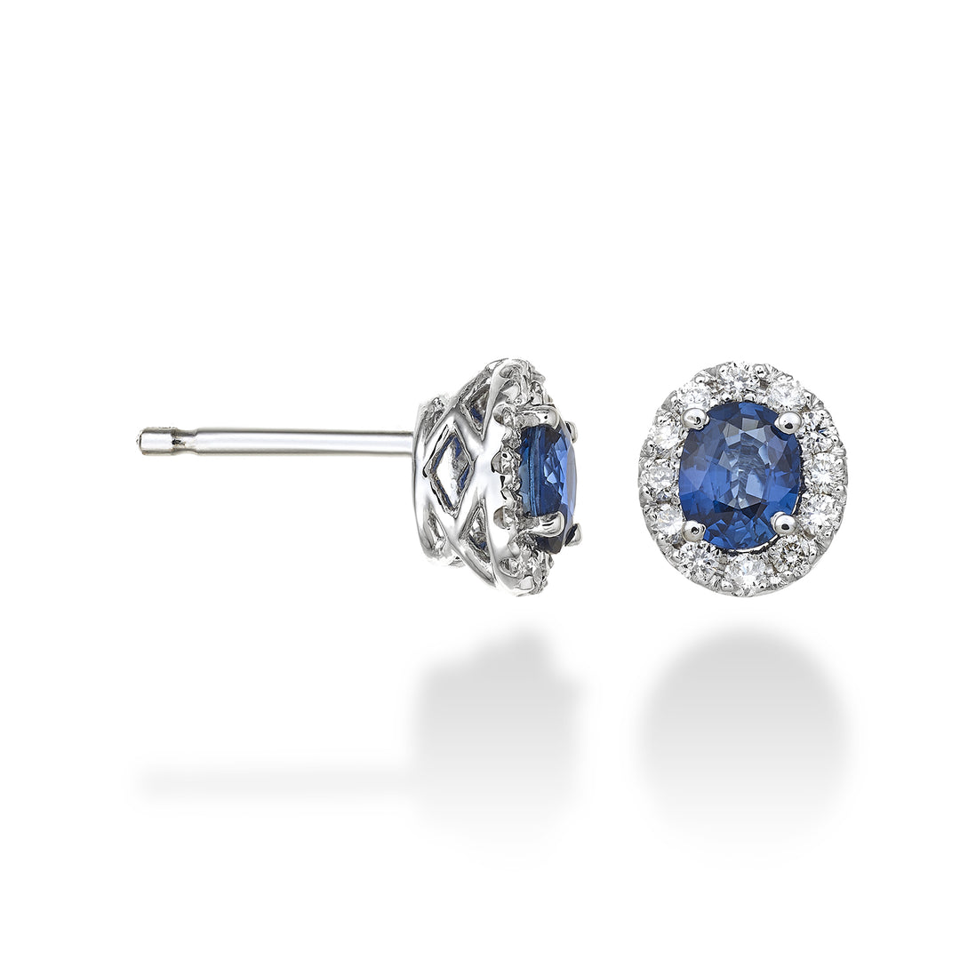 Golay 4x3 oval sapphire and diamond earrings OCL122DIZB34-23124110020
