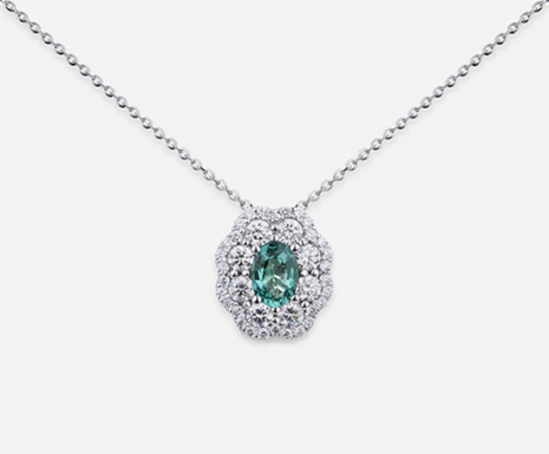 Mikiko cl 18k Smaragd n. oval 6x4 ct.0,38 dia ct.0,63 MD5057O4SMN038