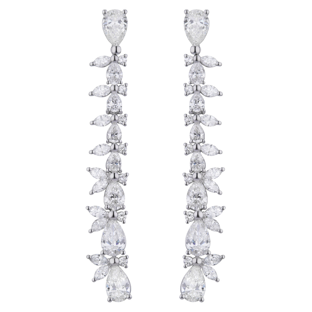 World Diamond Group marquise drop pendant earrings and drops OPU013DI-19031110107