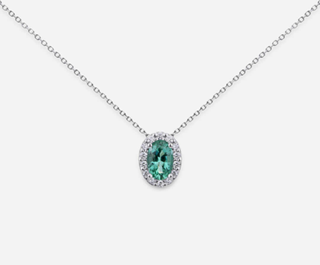 Mikiko cl 18k Smaragd n. Oval 6x4 ct.0,46 Durchmesser ct.0,09 MD5059O4SMN046