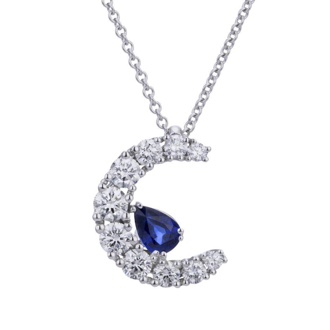 Golay necklace grace crescent pave&